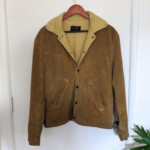 Vintage leather Sherpa jacket